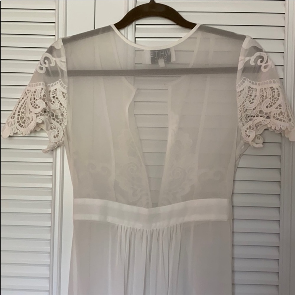 Anthropologie white boudoir robe